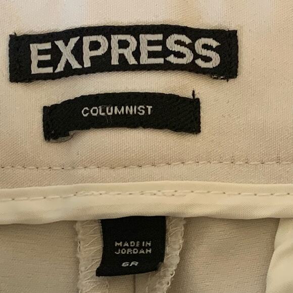 Express Columnist Warm Stone Mid Rise Slacks Size 6R - Picture 5 of 10